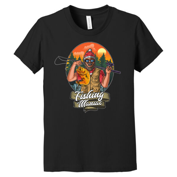Fishing Maniac - Youth Jersey Short Sleeve Tee Thumbnail