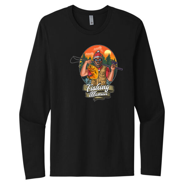 Fishing Maniac - Unisex Premium Cotton Long Sleeve T-Shirt Thumbnail