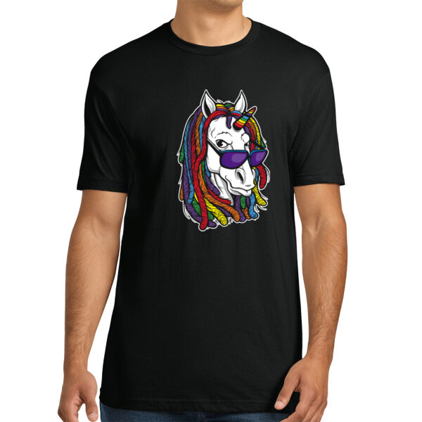 Hippie Unicorn - Unisex Premium Cotton T-Shirt Thumbnail