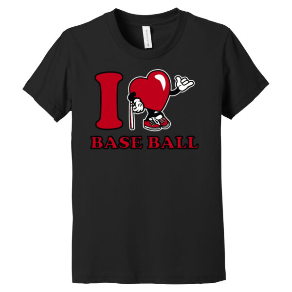 I Love Baseball - Youth Jersey Short Sleeve Tee Thumbnail