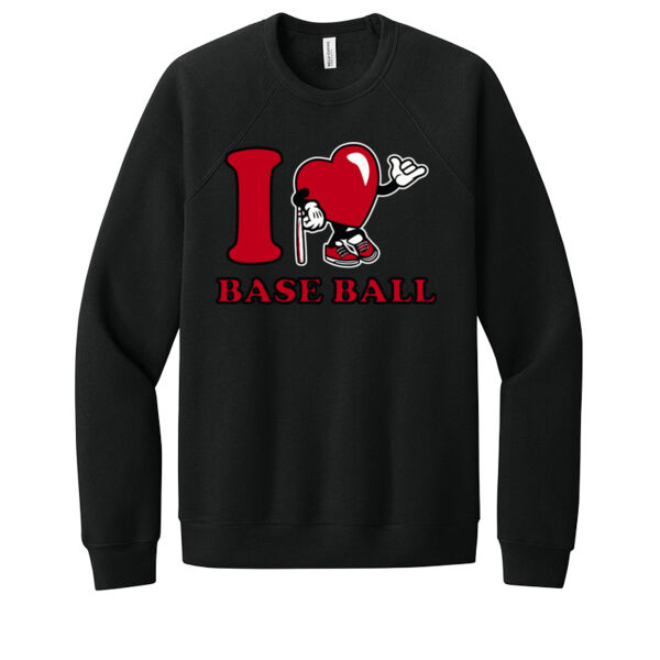 I Love Baseball - Unisex Premium Fleece Crew Sweatshirt Thumbnail