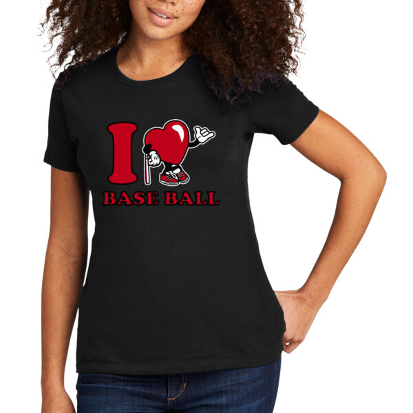I Love Baseball - Women's Premium Cotton T-Shirt Thumbnail