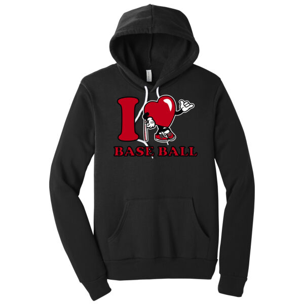 I Love Baseball - Unisex Premium Fleece Hooded Sweatshirt Thumbnail