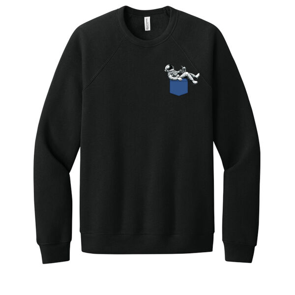 Pocket Astronaut - Unisex Premium Fleece Crew Sweatshirt Thumbnail