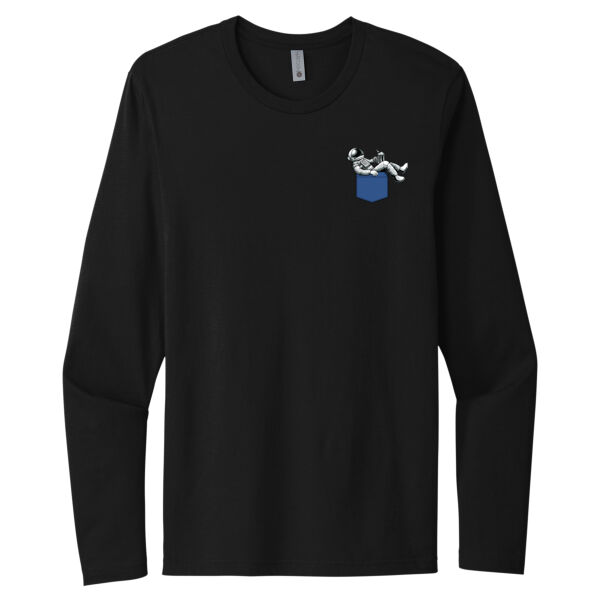 Pocket Astronaut - Unisex Premium Cotton Long Sleeve T-Shirt Thumbnail