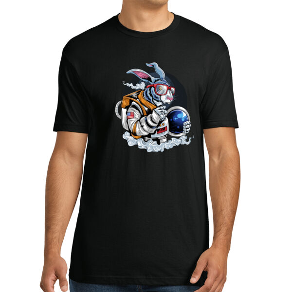 Rabbit Astronaut - Unisex Premium Cotton T-Shirt Thumbnail