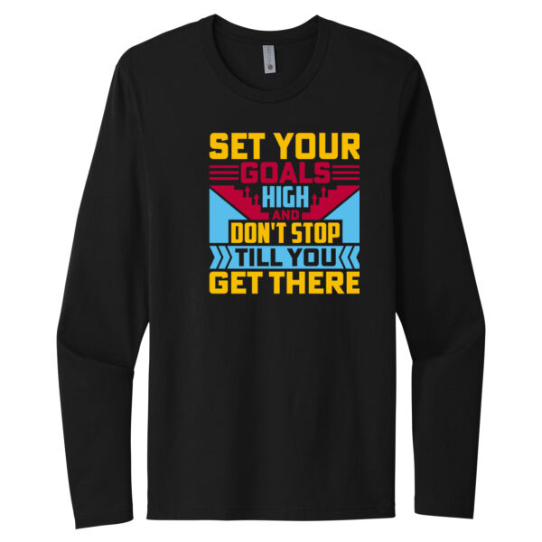 Set Goals - Unisex Premium Cotton Long Sleeve T-Shirt Thumbnail