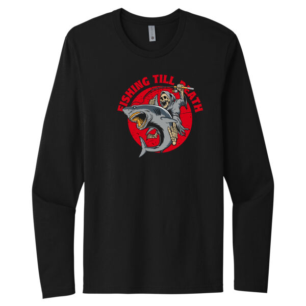 Fishing Till Death - Unisex Premium Cotton Long Sleeve T-Shirt Thumbnail