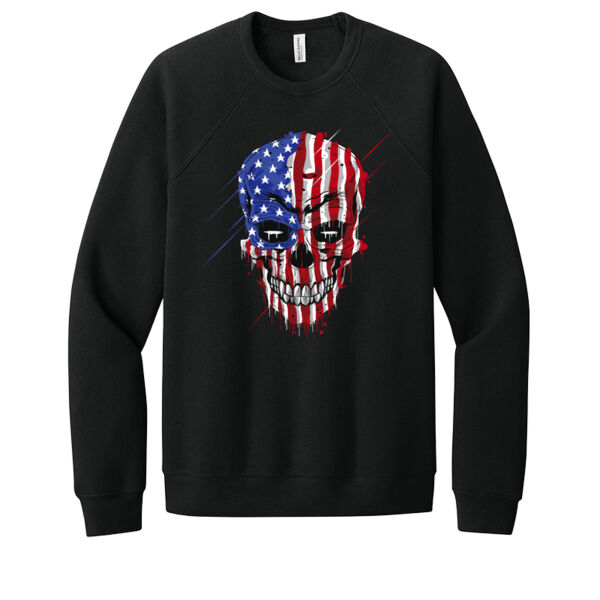 USA Skull - Unisex Premium Fleece Crew Sweatshirt Thumbnail