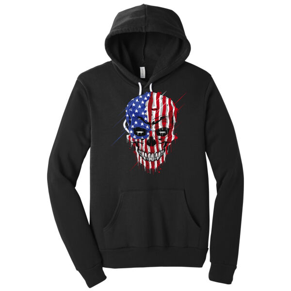 USA Skull - Unisex Premium Fleece Hooded Sweatshirt Thumbnail