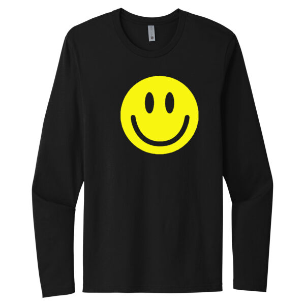 Smiley Face - Unisex Premium Cotton Long Sleeve T-Shirt Thumbnail