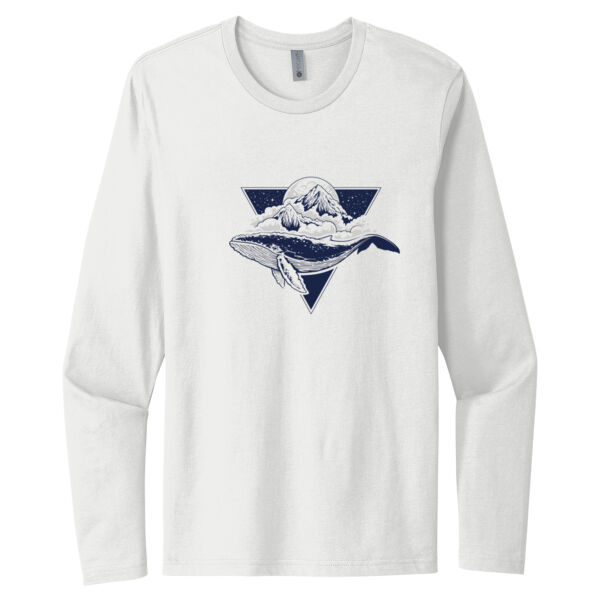 Sky Whale - Unisex Premium Cotton Long Sleeve T-Shirt Thumbnail