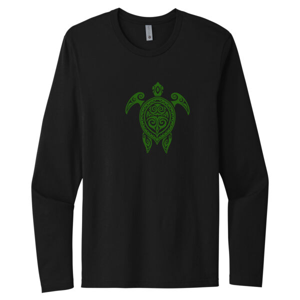Turtle Green - Unisex Premium Cotton Long Sleeve T-Shirt Thumbnail