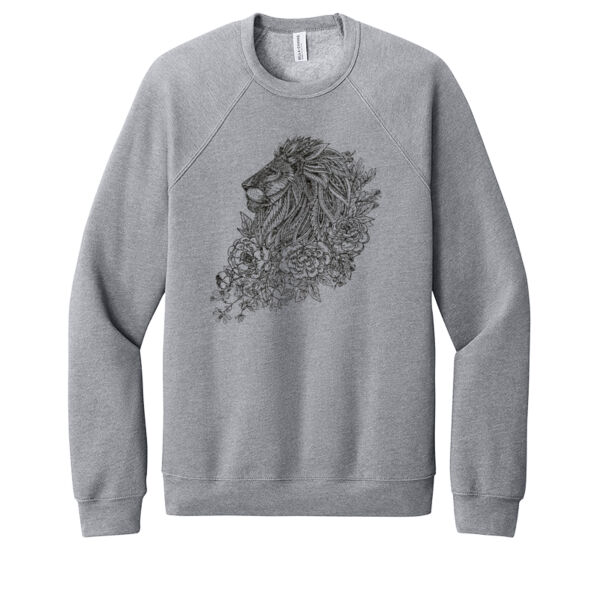 Lion Black - Unisex Premium Fleece Crew Sweatshirt Thumbnail