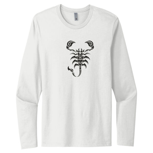 Scorpion Black - Unisex Premium Cotton Long Sleeve T-Shirt Thumbnail