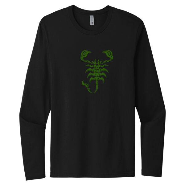 Scorpion Dark Green - Unisex Premium Cotton Long Sleeve T-Shirt Thumbnail