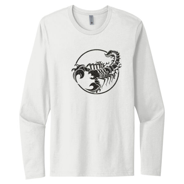 Scorpion 2 Black - Unisex Premium Cotton Long Sleeve T-Shirt Thumbnail
