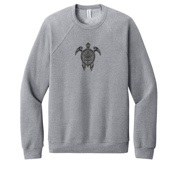 Turtle Black - Unisex Premium Fleece Crew Sweatshirt Thumbnail