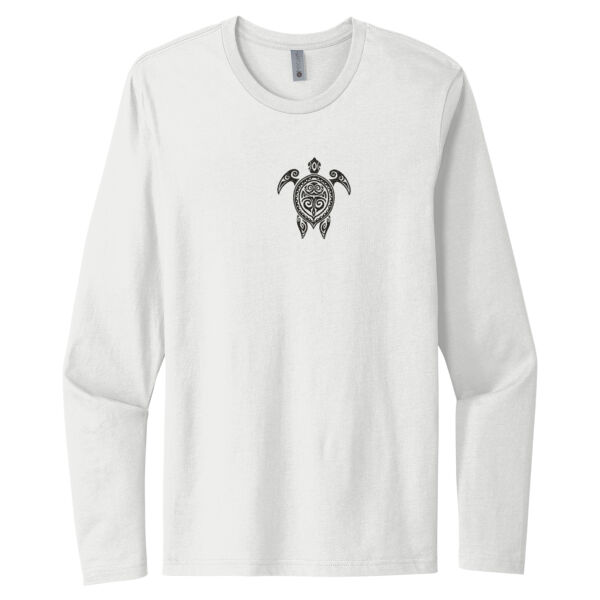 Turtle Black - Unisex Premium Cotton Long Sleeve T-Shirt Thumbnail