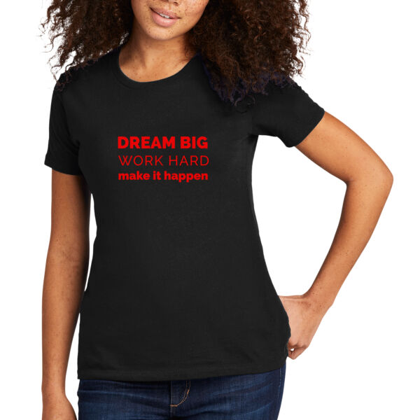 Dream Big Red - Women's Premium Cotton T-Shirt Thumbnail