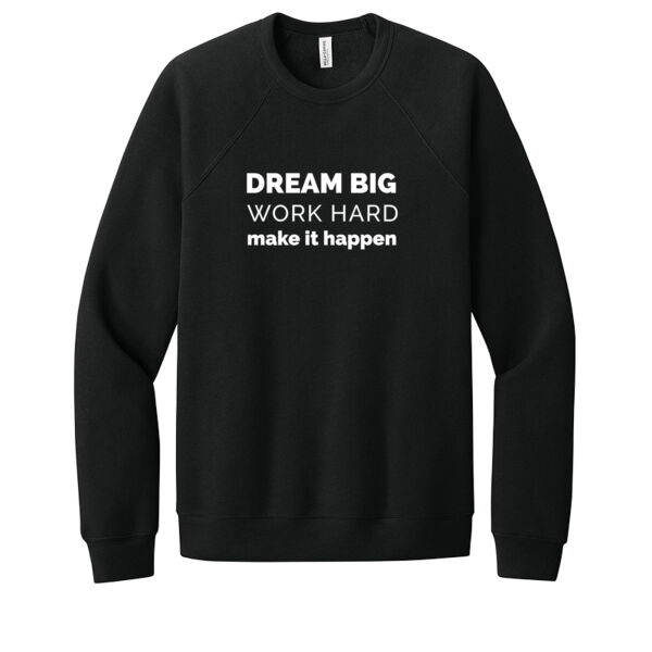 Dream Big White - Unisex Premium Fleece Crew Sweatshirt Thumbnail