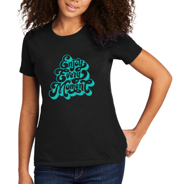 Enjoy Every Moment Aqua - Women's Premium Cotton T-Shirt Thumbnail