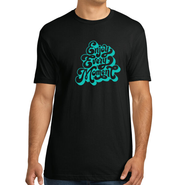 Enjoy Every Moment Aqua - Unisex Premium Cotton T-Shirt Thumbnail