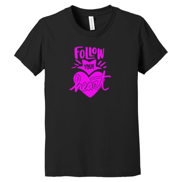 Follow Your Heart Pink - Youth Jersey Short Sleeve Tee Thumbnail