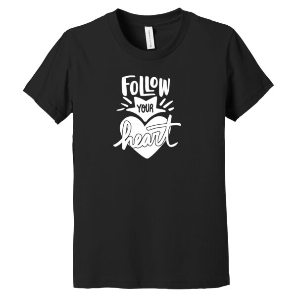 Follow Your Heart White - Youth Jersey Short Sleeve Tee Thumbnail
