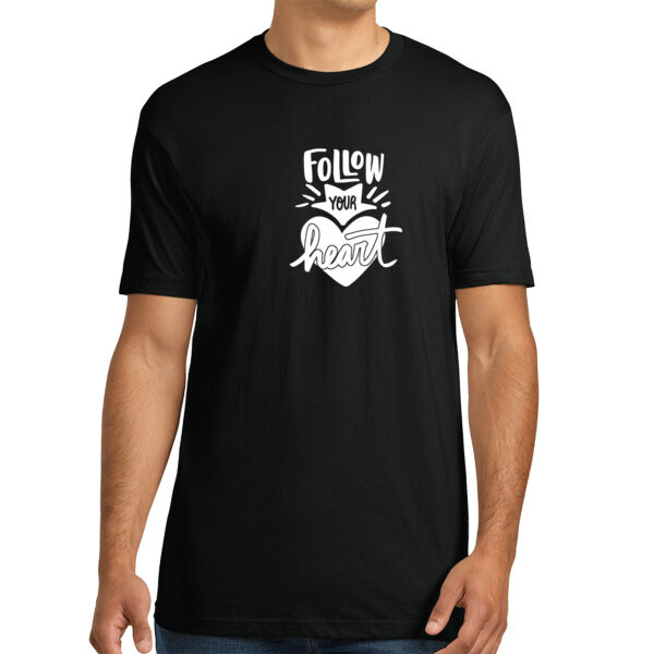 Follow Your Heart White - Unisex Premium Cotton T-Shirt Thumbnail