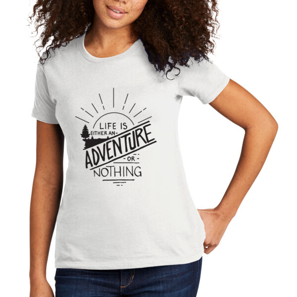 Life Is An Adventure Black - Women's Premium Cotton T-Shirt Thumbnail