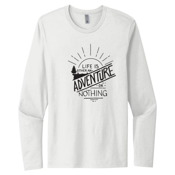 Life Is An Adventure Black - Unisex Premium Cotton Long Sleeve T-Shirt Thumbnail
