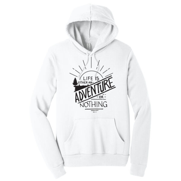 Life Is An Adventure Black - Unisex Premium Fleece Hooded Sweatshirt Thumbnail