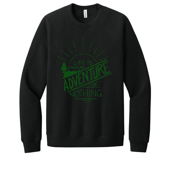Life Is An Adventure Green - Unisex Premium Fleece Crew Sweatshirt Thumbnail