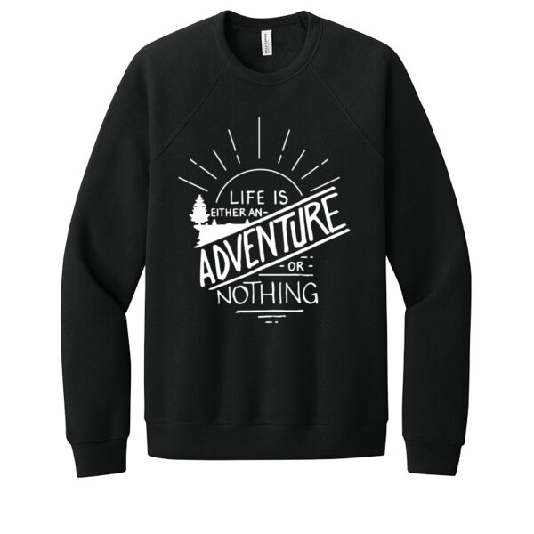 Life Is An Adventure White - Unisex Premium Fleece Crew Sweatshirt Thumbnail