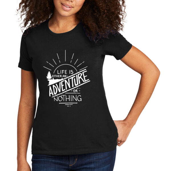 Life Is An Adventure White - Women's Premium Cotton T-Shirt Thumbnail