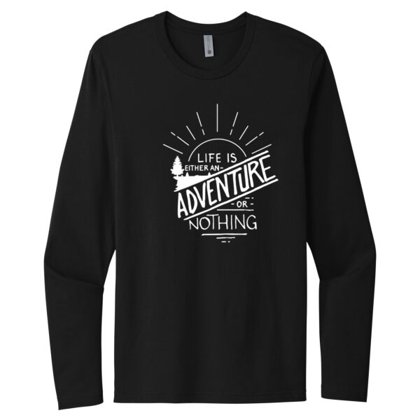 Life Is An Adventure White - Unisex Premium Cotton Long Sleeve T-Shirt Thumbnail
