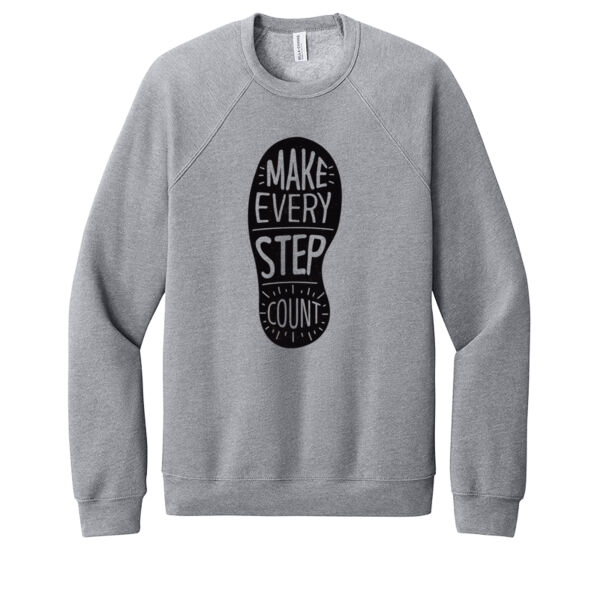 Make Every Step Count Black - Unisex Premium Fleece Crew Sweatshirt Thumbnail