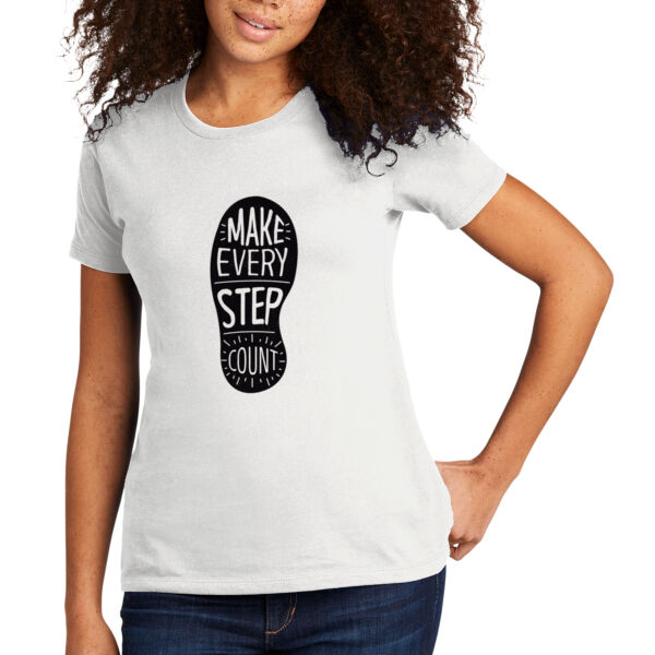 Make Every Step Count Black - Women's Premium Cotton T-Shirt Thumbnail