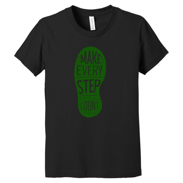 Make Every Step Count Green - Youth Jersey Short Sleeve Tee Thumbnail