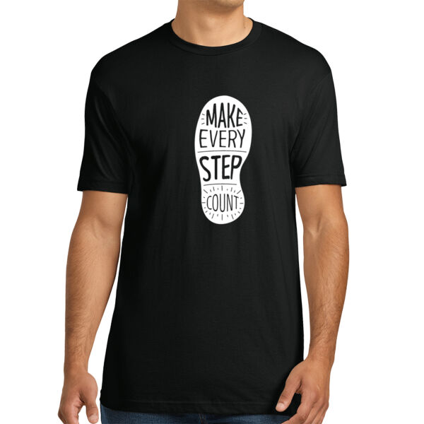 Make Every Step Count White - Unisex Premium Cotton T-Shirt Thumbnail
