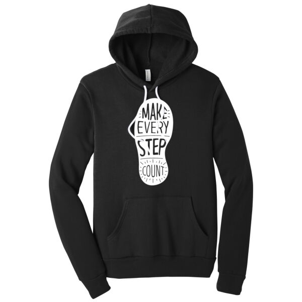 Make Every Step Count White - Unisex Premium Fleece Hooded Sweatshirt Thumbnail