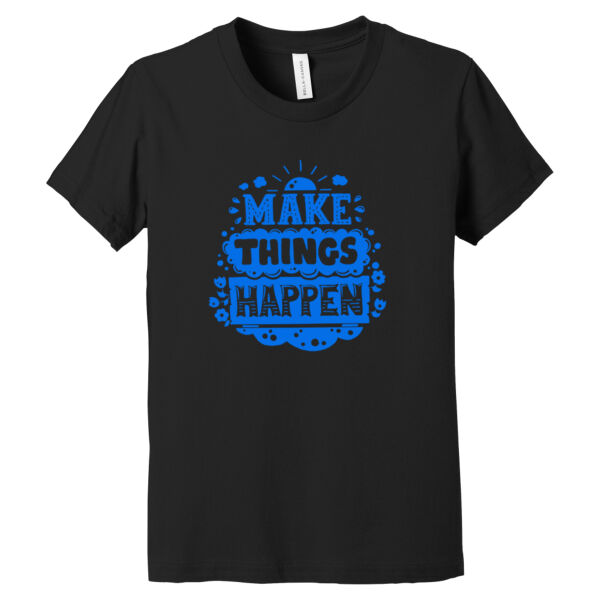 Make Things Happen Blue - Youth Jersey Short Sleeve Tee Thumbnail