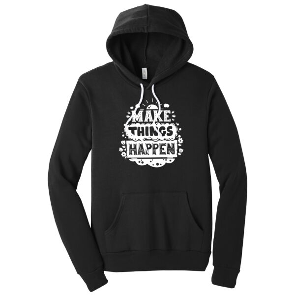 Make Things Happen White - Unisex Premium Fleece Hooded Sweatshirt Thumbnail