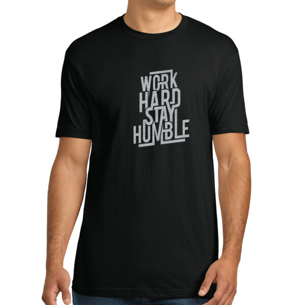 Work Hard Silver - Unisex Premium Cotton T-Shirt Thumbnail