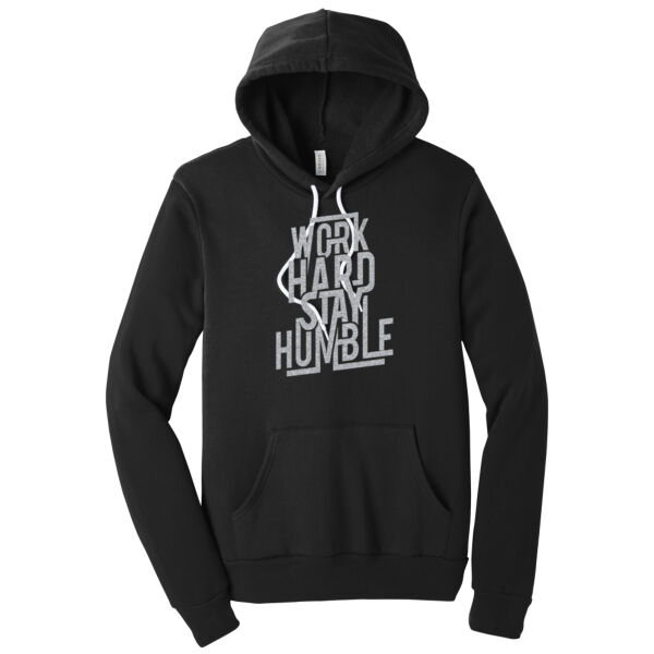 Work Hard Silver - Unisex Premium Fleece Hooded Sweatshirt Thumbnail