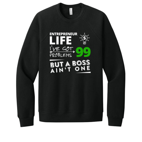 99 Problems White Green - Unisex Premium Fleece Crew Sweatshirt Thumbnail