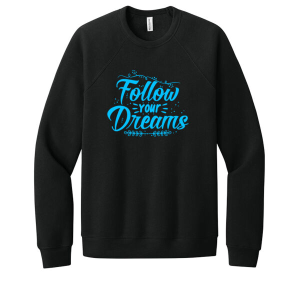 Follow Your Dreams Blue - Unisex Premium Fleece Crew Sweatshirt Thumbnail