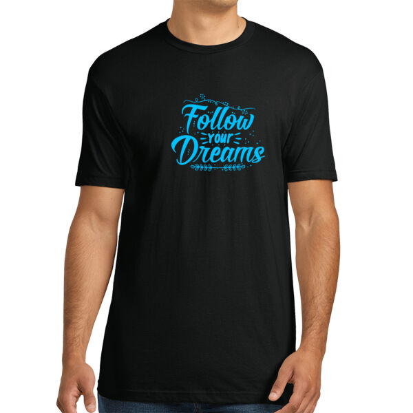 Follow Your Dreams Blue - Unisex Premium Cotton T-Shirt Thumbnail