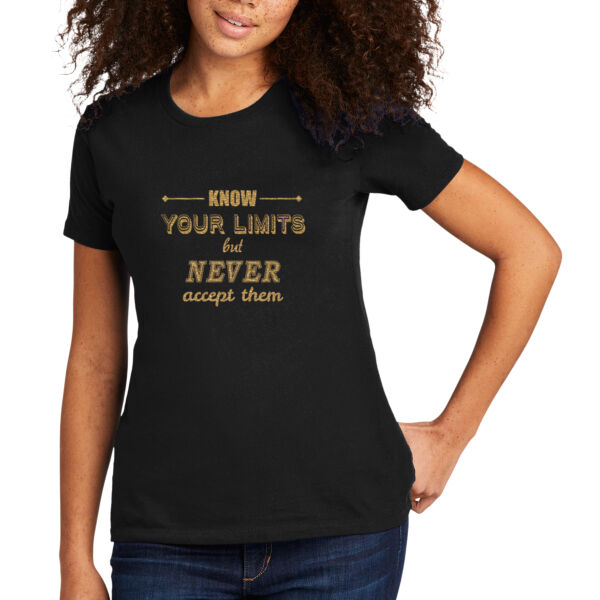 Know Your Limits Gold - Women's Premium Cotton T-Shirt Thumbnail